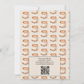 QR-Code Liebe ist das Brechen von Kaffee-Brautpart Einladung (Rückseite)