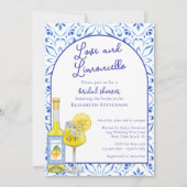 QR-Code Liebe & Limoncello Italienische Bridal Sho Einladung (Vorderseite)