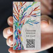 QR Code Life Coach Tree of Life Visitenkarte