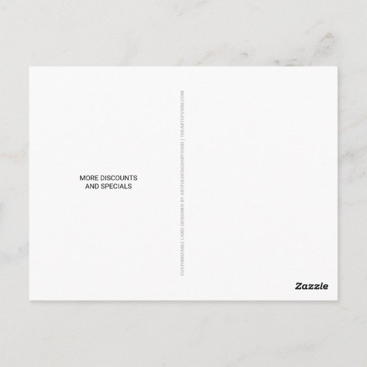 QR Code Light Foto Custom Advertising Postkarte (Rückseite)