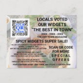 QR Code Light Foto Custom Advertising Postkarte (Vorderseite)