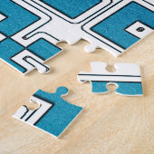 QR-Code - Lila Blau Puzzle (Seite)