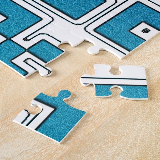 QR-Code - Lila Blau Puzzle (Seite)