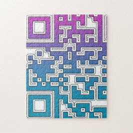 QR-Code - Lila Blau Puzzle