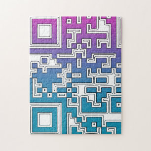 QR-Code - Lila Blau Puzzle