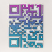 QR-Code - Lila Blue-Jigsaw-Puzzle Puzzle (Vertikal)