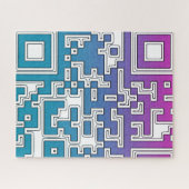 QR-Code - Lila Blue-Jigsaw-Puzzle Puzzle (Horizontal)