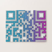 QR-Code - Lila Blue-Jigsaw-Puzzle Puzzle (Horizontal)