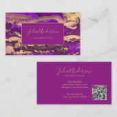 QR-Code Lila Visitenkarte (Vorne/Hinten)