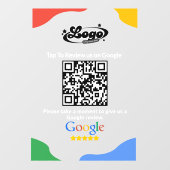 QR-Code-Link Google-Bewertung Fensteraufkleber (Blatt)