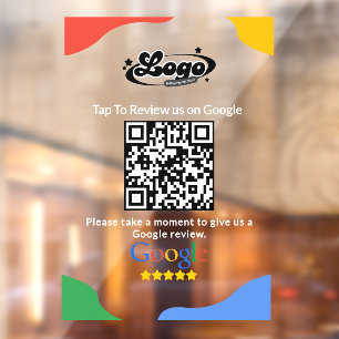 QR-Code-Link Google-Bewertung Fensteraufkleber