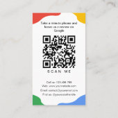 QR-Code Link Google Review Business Card Visitenkarte (Rückseite)