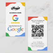 QR-Code Link Google Review Business Card Visitenkarte (Vorne/Hinten)