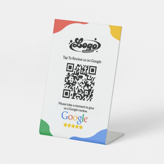 QR Code Link Google Review Sockelschild (Vorderseite)