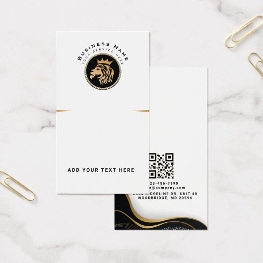 QR Code Lion Logo Business Scan für Display Cards (Büro)
