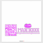 QR Code Lipgloss Business Name Car Decal Aufkleber (Blatt)