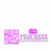 QR Code Lipgloss Business Name Car Decal Aufkleber (Vorderseite)