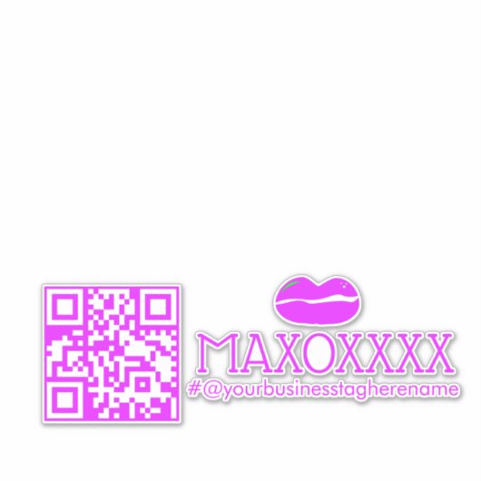 QR Code Lipgloss Business Name Car Decal Aufkleber (Vorderseite)