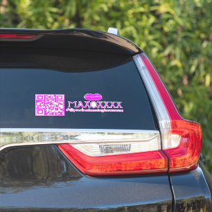 QR-Code-Lipgloss-Geschäftsname-Auto-Aufkleber Aufkleber