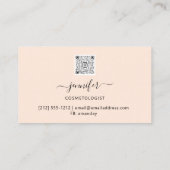 QR-Code-Logo Abstrakte Kupfer-Stroke-Pastete Visitenkarte (Rückseite)