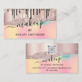 QR-Code-Logo Abstrakte Online-Shop-Rose Visitenkarte (Vorne/Hinten)