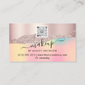 QR-Code-Logo Abstrakte Online-Shop-Rose Visitenkarte (Rückseite)