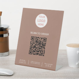 QR-Code-Logo Bäckerei Geschäft Pedestalschild Sockelschild