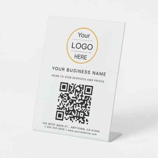 QR-Code/Logo-Basis/Menü-Logo Sockelschild (Vorderseite)