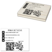 Qr-Code-Logo Basisinfos-Icons Gummi-Briefmarke Gummistempel (Stempel)