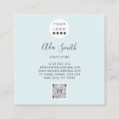 QR-Code Logo Benutzerdefinierte Foto-Consulting-Aq Quadratische Visitenkarte (Rückseite)