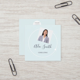 QR-Code Logo Benutzerdefinierte Foto-Consulting-Aq Quadratische Visitenkarte