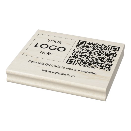 QR-Code-Logo Berufliche Briefmarke aus Gummi Gummistempel (Stempel)
