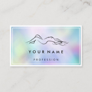 QR CODE Logo Body Sculpting Massage Blue Gerahmt, Visitenkarte