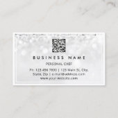 QR CODE Logo Body Sculpting Massage Pflege Silber Visitenkarte (Rückseite)