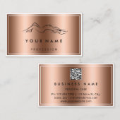 QR CODE Logo Body Sculpting Massage Rose Kupfer Visitenkarte (Vorne/Hinten)