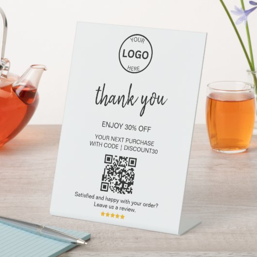 Qr-Code-Logo Danke, Verlassen Rabatt für uns Überp Sockelschild (In Situ)