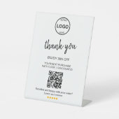 Qr-Code-Logo Danke, Verlassen Rabatt für uns Überp Sockelschild (Vorderseite)