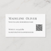 QR-Code-Logo einfach in weichem Rosa Visitenkarte (Rückseite)