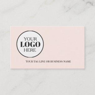 QR-Code-Logo einfach in weichem Rosa Visitenkarte