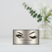 QR-CODE-Logo-Eyelashes Visitenkarte (Stehend Vorderseite)