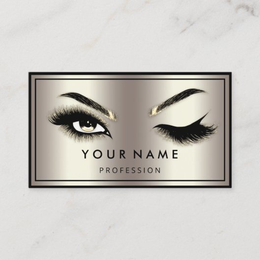 QR-CODE-Logo-Eyelashes Visitenkarte (Vorderseite)