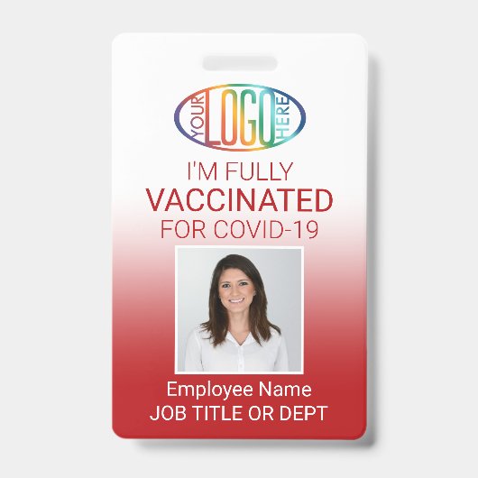 QR-Code-Logo-Foto-ID-Covid-Impfpass Rot Ausweis (Vorderseite)