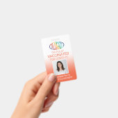 QR-Code Logo-Foto-ID Covid Vaccine Pass Orange Ausweis (Handheld)