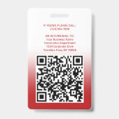 QR-Code Logo-Foto-ID Covid Vaccine Pass Red Ausweis (Back)