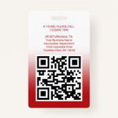 QR-Code Logo-Foto-ID Covid Vaccine Pass Red Ausweis (Rückseite)