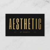 Qr-Code-Logo für ästhetische Östhetikerin Schwarz  Visitenkarte (Vorderseite)