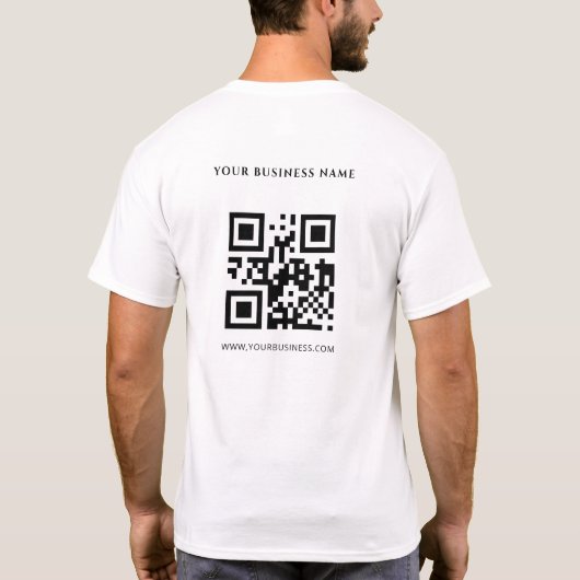 QR-Code-Logo für benutzerdefinierte Werbefirmen T-Shirt (Rückseite)