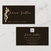 QR-Code-Logo für Body Sculpting - Schwarz - Benutz Visitenkarte (Vorne/Hinten)