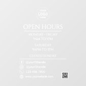 QR-Code-Logo für Geschäftsöffnungszeiten Fensteraufkleber (Blatt)