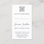 QR-Code-Logo für Körpermodellierung Schwarz-Haut-G Visitenkarte (Rückseite)